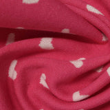 Pink Scattered-Dot Jacquard, Cotton-Poly