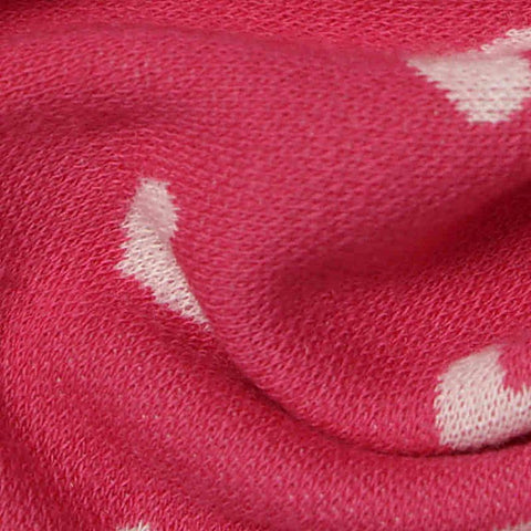 Pink Scattered-Dot Jacquard, Cotton-Poly