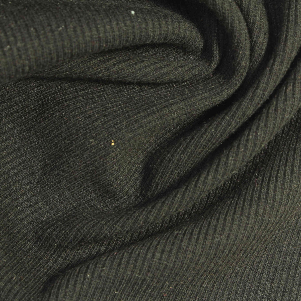 Cotton Polyester Stretch Rib Knit Fabric, 270 gsm, 120 cm — Green