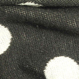 Black Polka-Dot Jacquard, Poly-Viscose — texture