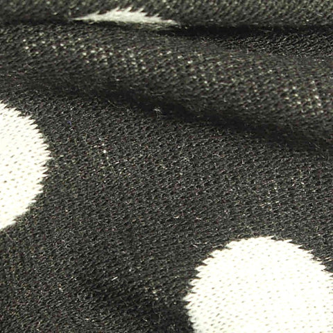 Black Polka-Dot Jacquard, Poly-Viscose