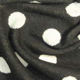 Black Polka-Dot Jacquard, Poly-Viscose