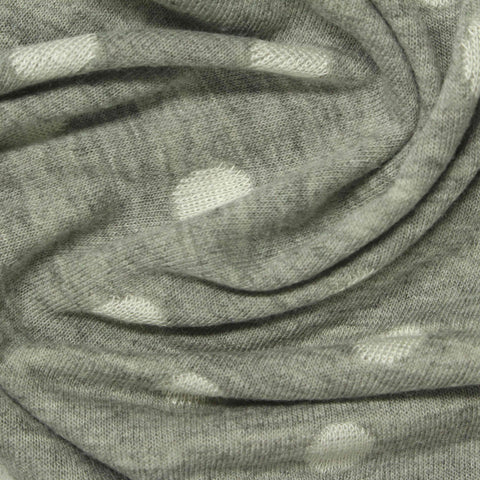 Grey Polka-Dot Jacquard, Viscose-Poly