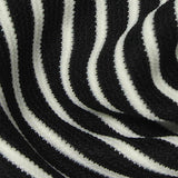 Black Horizontal-Stripe Knit — texture
