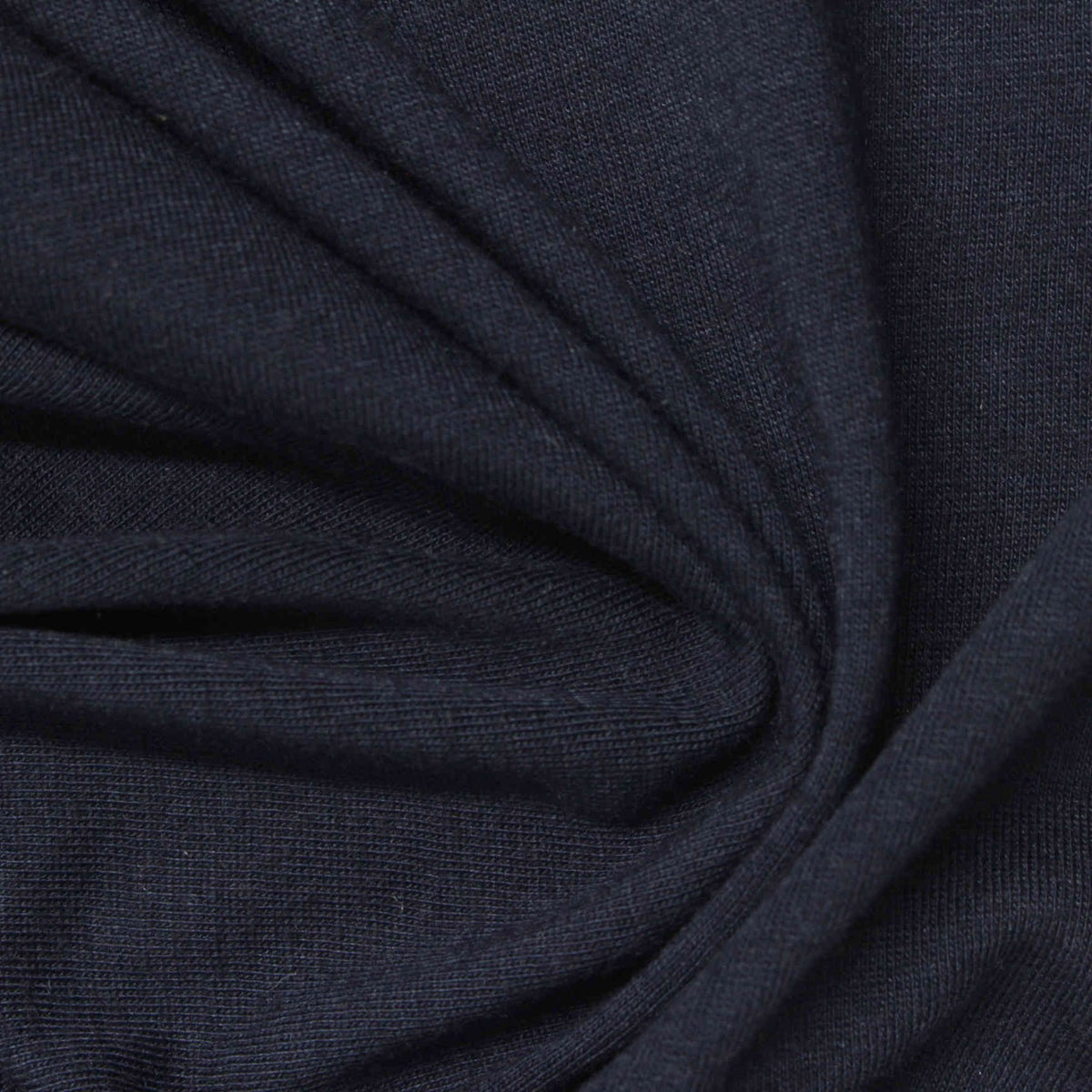Cotton Polyester Jersey Knit Fabric, 150 gsm, 170 cm — Navy