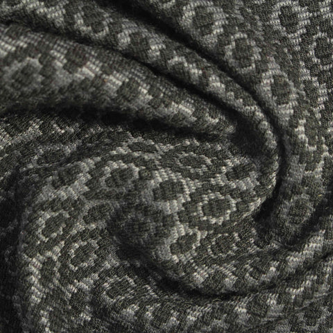 Dark Grey Geometric Jacquard, Polyester, 310 gsm