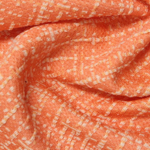 Orange Marl Jacquard, Viscose-Poly