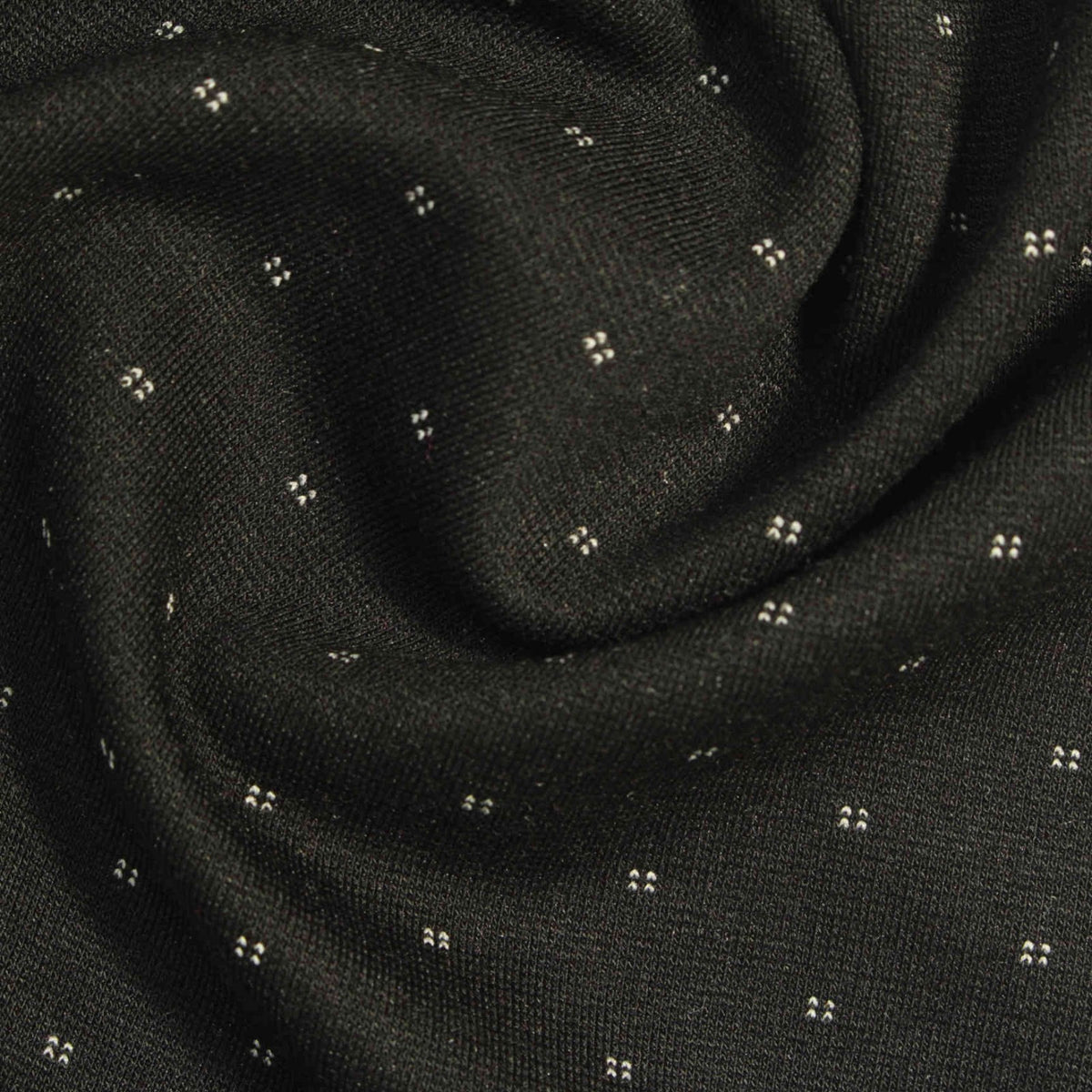 White Dot Ponte Knit, Viscose-Nylon