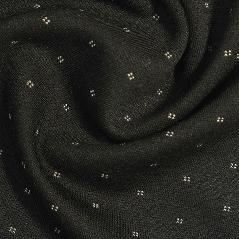 White Dot Ponte Knit, Viscose-Nylon