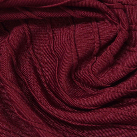 Polyester Stretch Knit Fabric, 360 gsm, 145 cm — Red