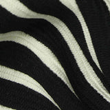 Black Horizontal-Stripe Knit, Poly-Viscose — texture