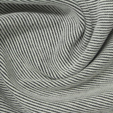 Black Horizontal-Stripe Knit, Cotton-Poly