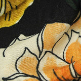 Black Floral Knit, Viscose — texture