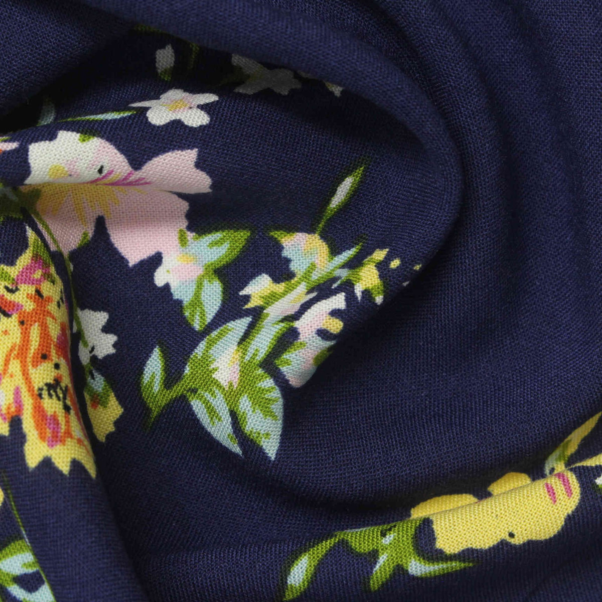 Pink Floral Knit, Viscose, 130 gsm