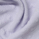Light Purple Tone-on-Tone Heart Interlock Knit, Cotton-Poly