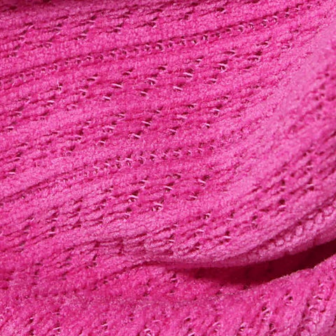 Jacquard Polyester Stretch Chenille Fabric, 370 gsm, 165 cm — Pink