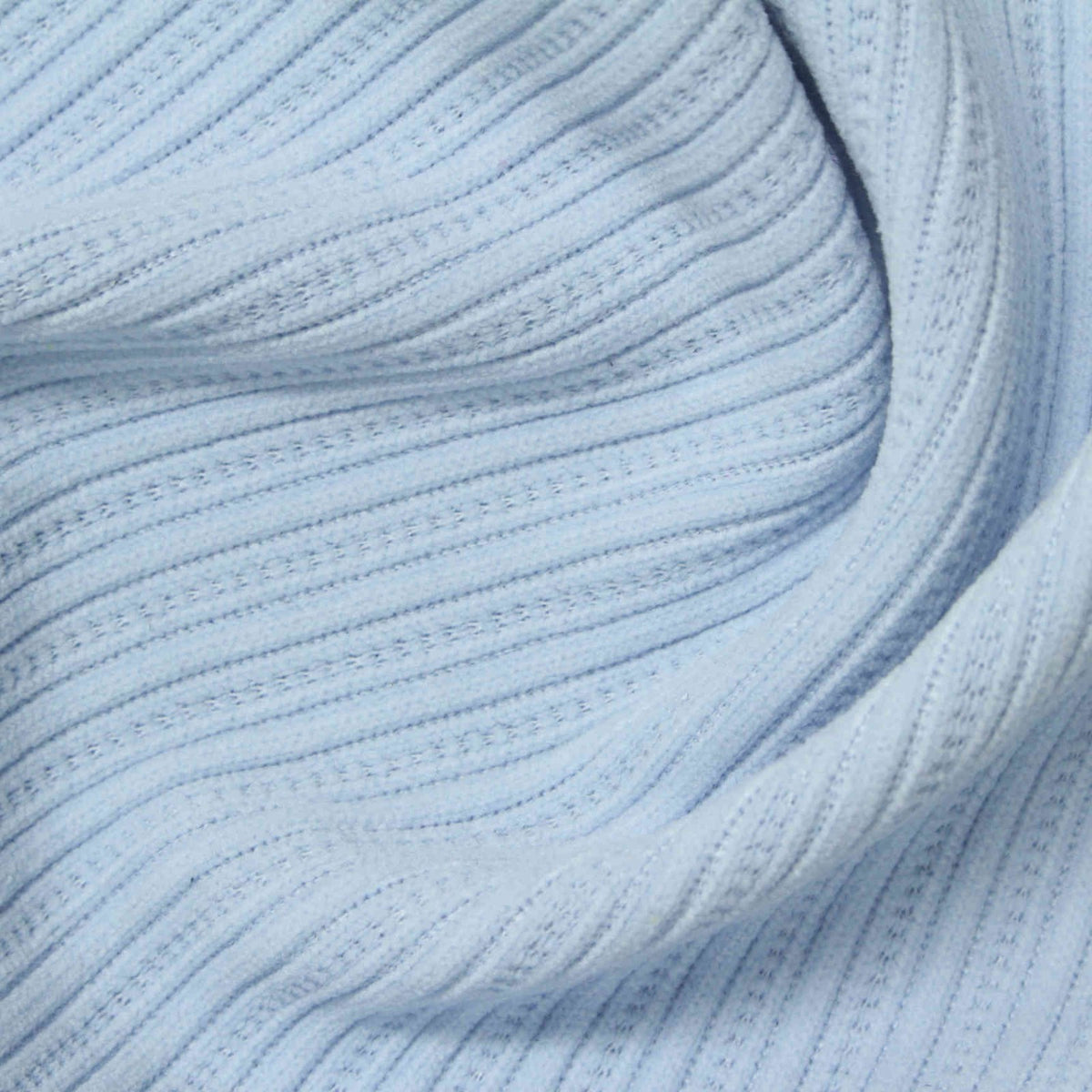Jacquard Polyester Stretch Knit Fabric, 430 gsm, 150 cm — Blue