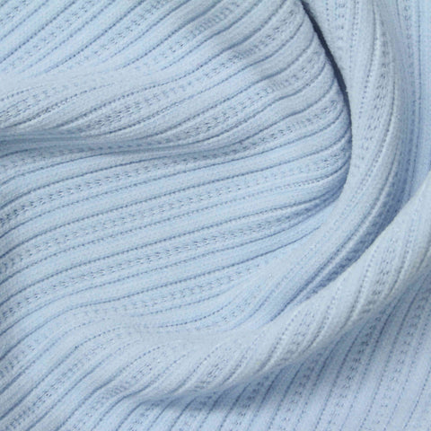 Jacquard Polyester Stretch Knit Fabric, 430 gsm, 150 cm — Blue
