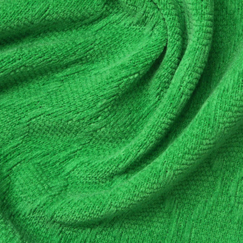 Jacquard Polyester Stretch Knit Fabric, 355 gsm, 165 cm — Green