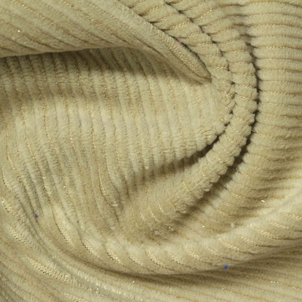 Cotton Polyester Stretch Velvet Fabric, 290 gsm, 160 cm — Beige