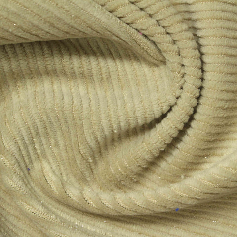 Cotton Polyester Stretch Velvet Fabric, 290 gsm, 160 cm — Beige