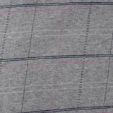 Grey Check Interlock Knit, Cotton-Modal