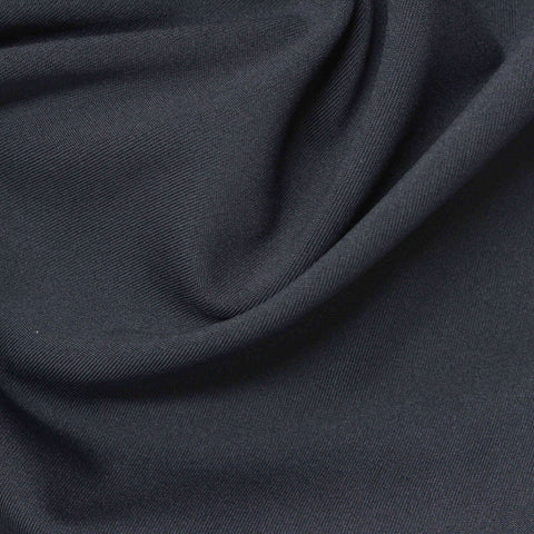 Polyester Stretch Interlock Knit Fabric, 215 gsm, 152 cm — Navy