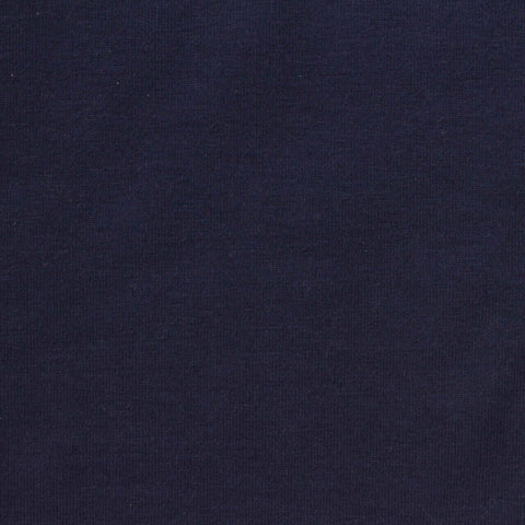 Cotton Stretch Jersey Knit Fabric, 172 gsm, 150 cm — Navy