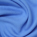100% Polyester Birdseye Knit Fabric, 186 gsm, 152 cm — Blue
