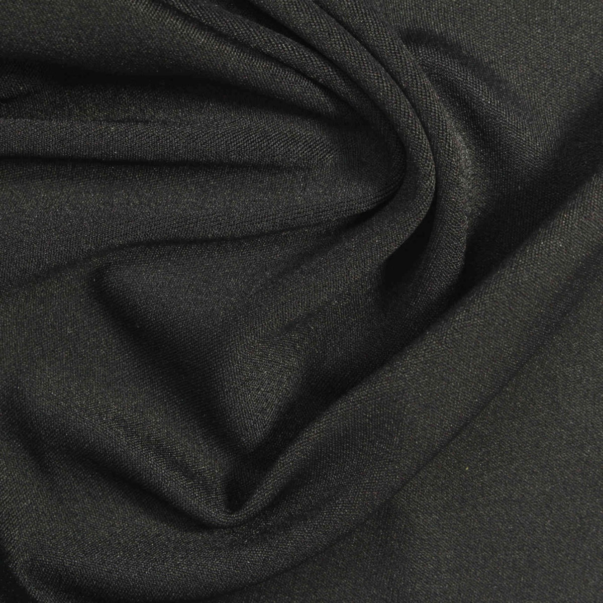 Nylon Stretch Jersey Knit Fabric, 215 gsm, 165 cm — Black