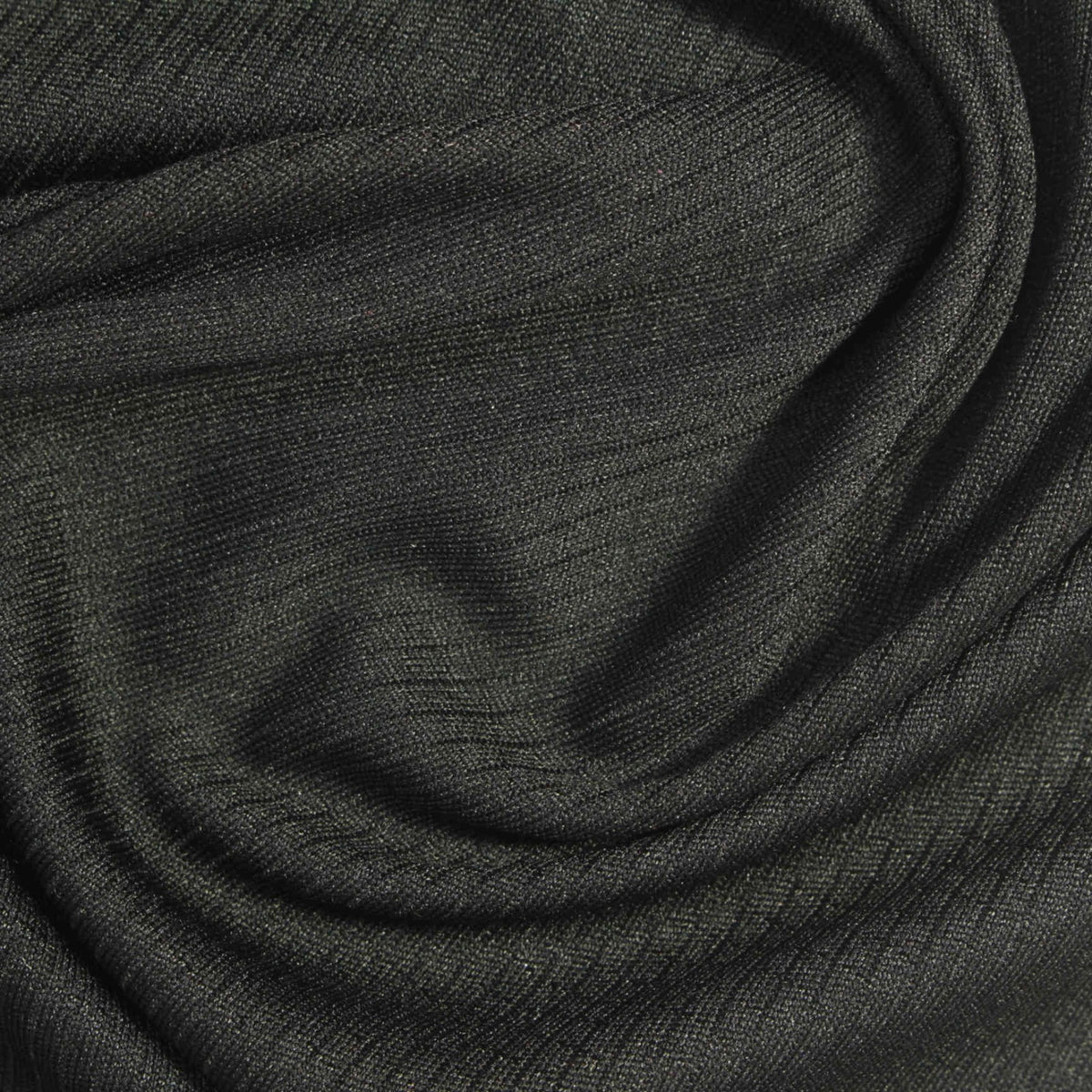 Black Heathered-Marl Interlock Knit, Polyester