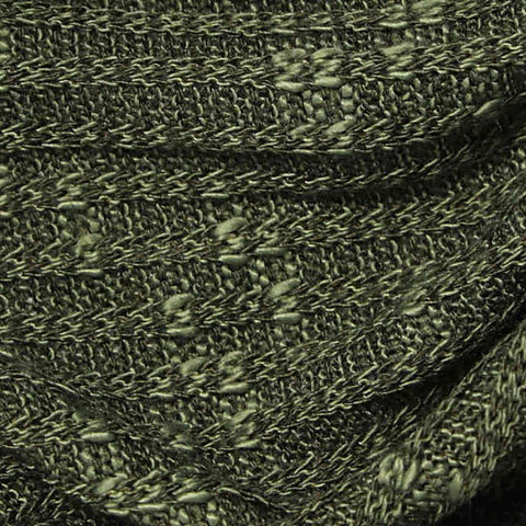 Dark Green Marl Rib Knit, Polyester, 220 gsm, 150 cm
