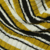 White Stripes Rib Knit, Poly-Viscose — texture
