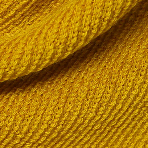 Polyester Stretch Rib Knit Fabric, 430 gsm, 140 cm — Yellow