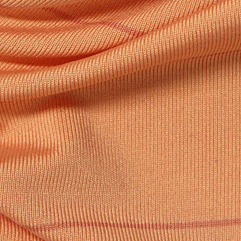 Peach Check Jersey Knit, Polyester