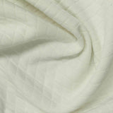 Off-White Tone-on-Tone Diamond Birdseye Knit, Polyester