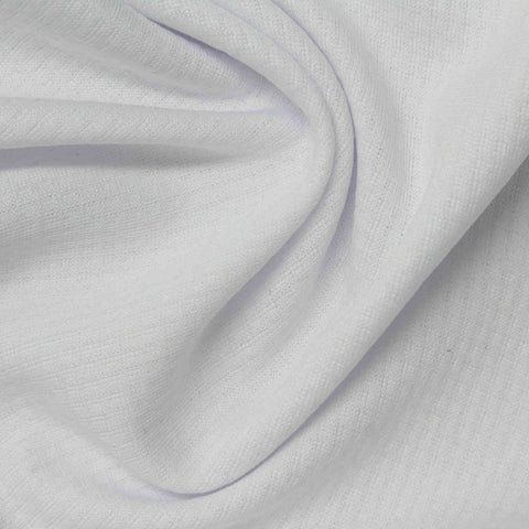 Plaid 100% Polyester Interlock Knit Fabric, 135 gsm, 160 cm — White