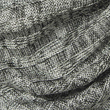 Grey Marl Rib Knit, Polyester — texture