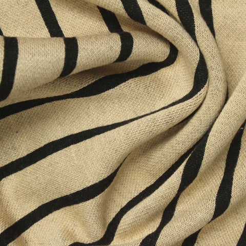 Black Stripes Jacquard, Poly-Cotton