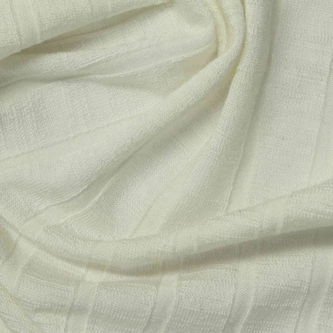 Off-White Check Rib Knit, Viscose