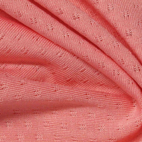 Polyester Stretch Knit Fabric, 140 gsm, 155 cm — Pink