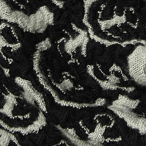 Black Abstract Jacquard, Viscose-Nylon