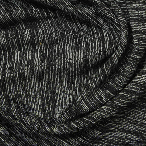 Black Marl Jersey Knit, Polyester, 230 gsm, 160 cm