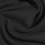 Cotton Stretch Interlock Knit Fabric, 330 gsm, 150 cm — Black