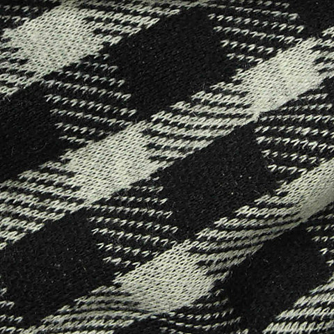 Black Houndstooth Jacquard, Polyester, 270 gsm, 155 cm