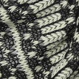 Black Geometric-Chevron Chunky Knit, Polyester — texture