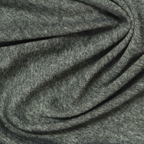 Dark Grey Heather Jersey Knit, Polyester, 101 gsm