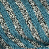 Teal Stripes Chunky Knit, Poly-Viscose — texture