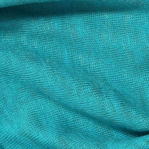 Teal Marl Knit, Cotton-Poly, 125 gsm