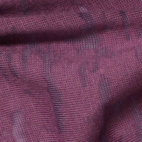 Dark Purple Abstract Knit, Cotton-Poly